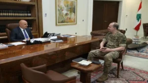 الرئيس اللبناني يطلب من الجيش التصدي لأي توغل إسرائيلي في الأراضي الجنوبية المحررة الرئيس اللبناني يطلب من الجيش التصدي لأي توغل إسرائيلي في الأراضي الجنوبية المحررة